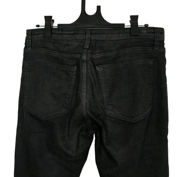 ADRIANO Goldschmied The Farrah High-rise Skinny Black Jeans With Shimmer Size 30 - Picture 7 of 9
